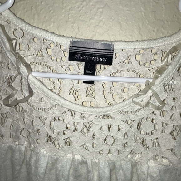 Cato White Bell Sleeve Blouse with Bib Collar - Picture 7 of 8